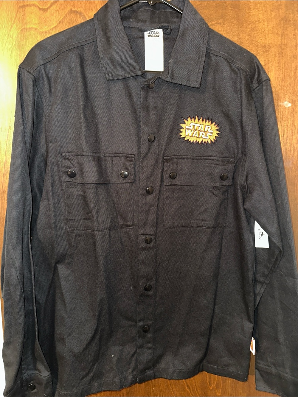 Official Star Wars Black Snap-Front Shirt Jacket